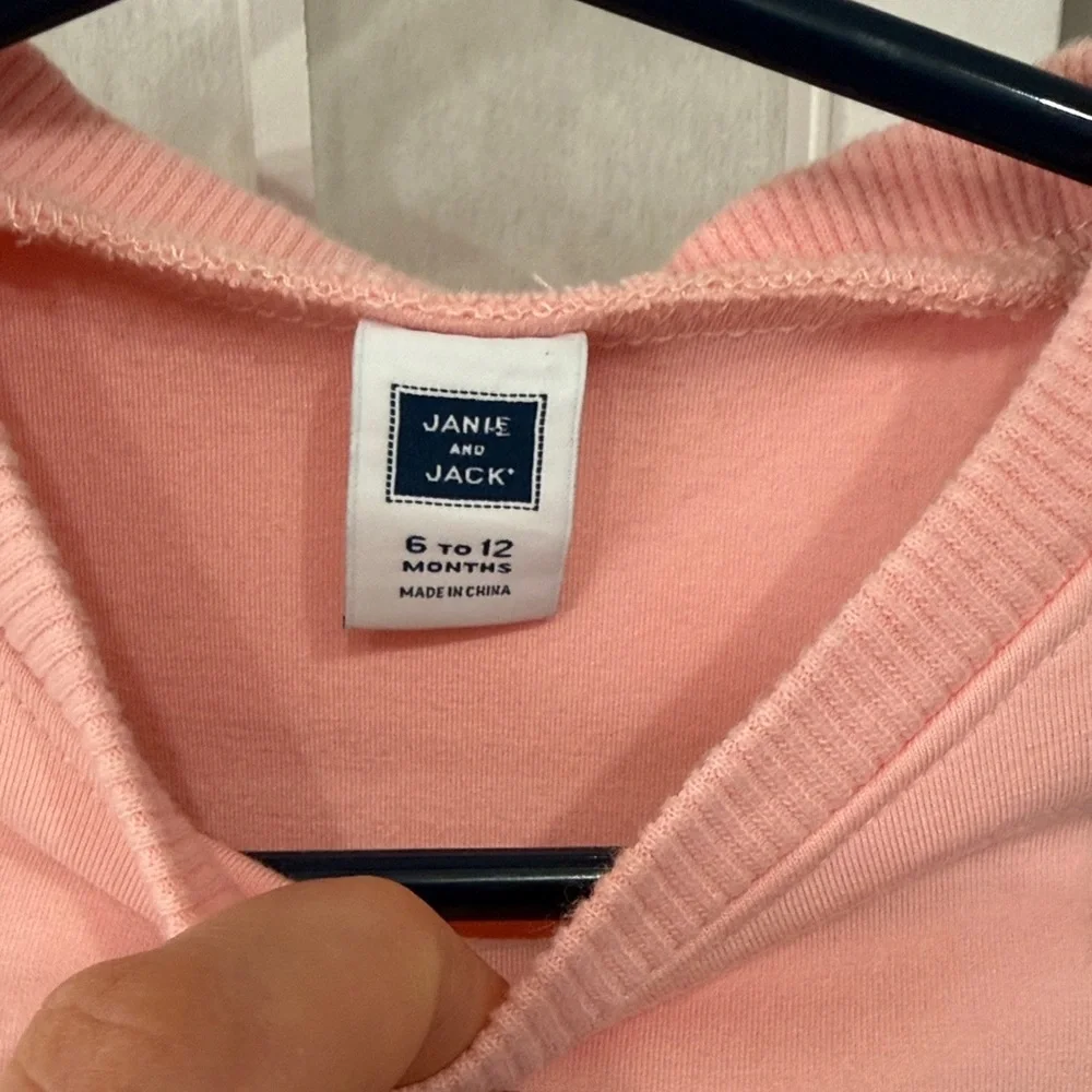 Janie and Jack Girls Pink Pullover Sweater Sz 6-12 Months